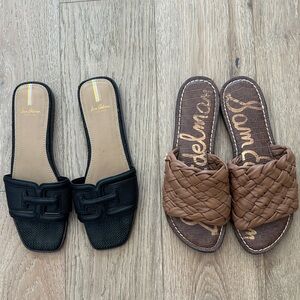 Sam Edelman Black and Brown Women's Slide Sandals 9